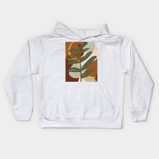 Abstract Leaf, Modern Minimal Art Kids Hoodie